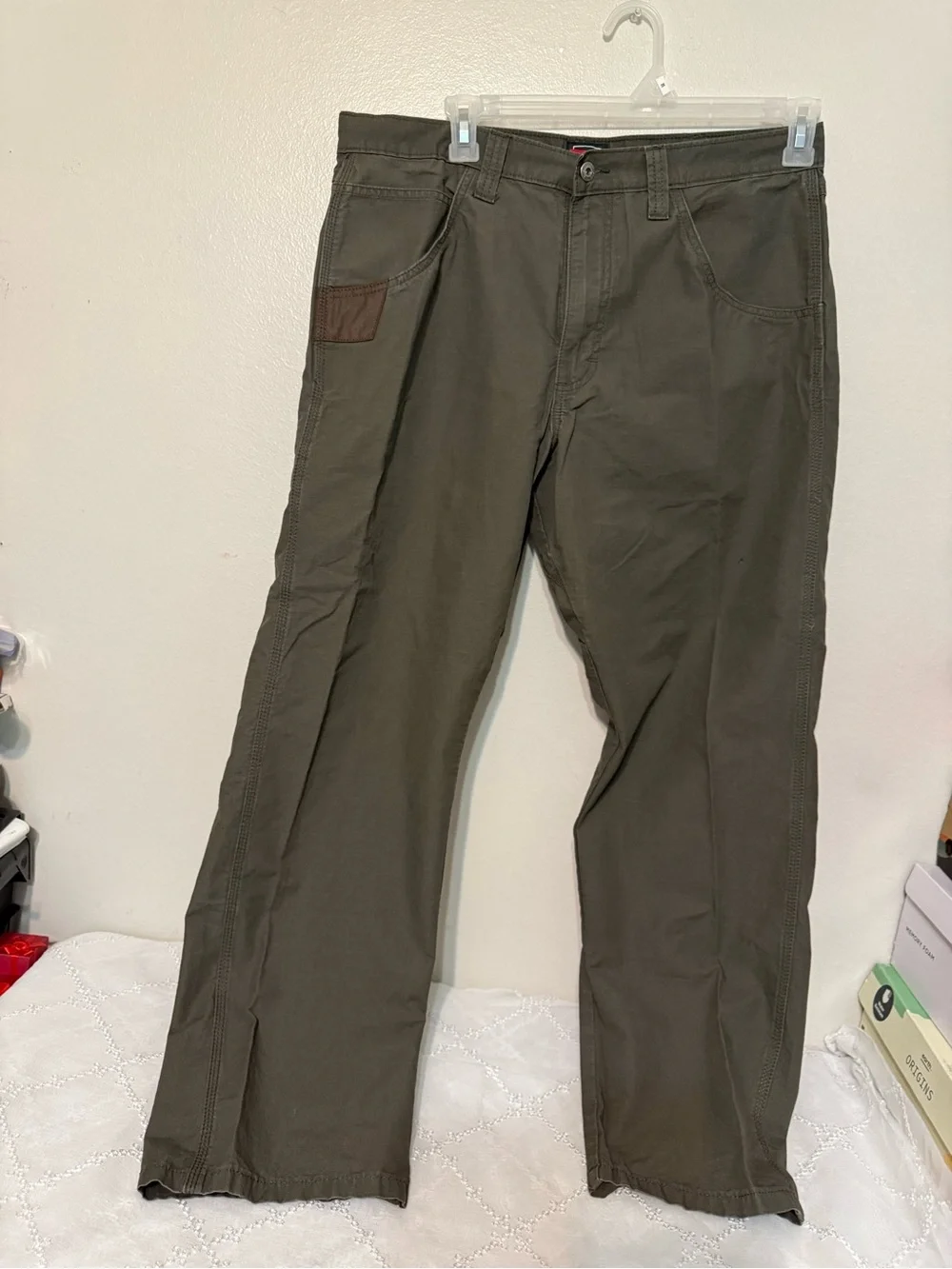 Wrangler Olive Green Relaxed Men’s Jeans